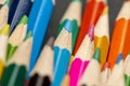 Close-up of colored sharpened pencils Royalty Free Stock Photo