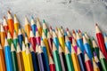 Close-up of colored sharpened pencils Royalty Free Stock Photo