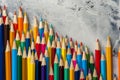 Close-up of colored sharpened pencils Royalty Free Stock Photo