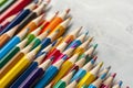 Close-up of colored sharpened pencils Royalty Free Stock Photo