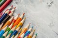 Close-up of colored sharpened pencils Royalty Free Stock Photo