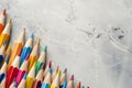 Close-up of colored sharpened pencils Royalty Free Stock Photo