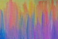 Close up colorful abstract brushstrokes on canvas