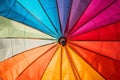A close-up of a colorful afternoon beach umbrella Royalty Free Stock Photo