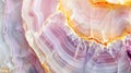 Close-up of a colorful agate stone showcasing intricate patterns and textures