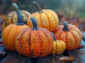 Close-up of colorful autumn pumpkins Royalty Free Stock Photo