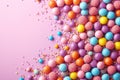 A close up of a colorful background with sprinkles and candies, AI Royalty Free Stock Photo