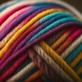 Close-Up of a Colorful Ball of Yarn Royalty Free Stock Photo