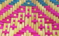 Colorful bamboo weave texture Royalty Free Stock Photo