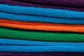 Close up of colorful cotton textile fabric