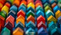 A close up of colorful crayons Royalty Free Stock Photo