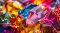 A close up of colorful crystals