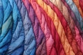 close-up of colorful deflating hot air balloon fabric Royalty Free Stock Photo