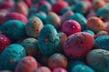 A Close-Up of Colorful Easter Eggs with Glittery Texture Royalty Free Stock Photo