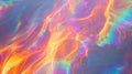 A close up of a colorful flame with some smoke, AI