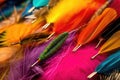 close-up of colorful fly fishing lure materials Royalty Free Stock Photo