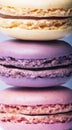 Close-up of colorful french macaroons, close-up