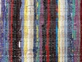 Close-up colorful handmade rug or carpet. Carpeting texture. Closeup of crochet rag rug this has clipping path. Royalty Free Stock Photo