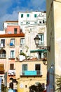 Amalfi Coast -10-22-22 -Close up of colorful homes in the mountain cliffs along the Amalfi Coast