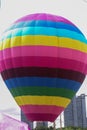 Close-up of colorful hot air balloon in Ho Chi Minh City, Vietnam