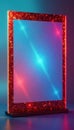 Close up of colorful instant film frame, vibrant hues , memory, colorful, instant film