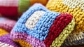 Vibrant Knitted Patchwork Texture Good Resolution Stock Photo Royalty Free Stock Photo