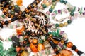 Close Up of Colorful Pile of Bracelets and Necklace Beautiful Elegance Accessory