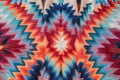 close-up of colorful navajo rug patterns and textures Royalty Free Stock Photo