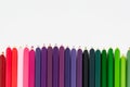 Close up colorful pencils on white background Royalty Free Stock Photo