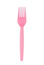 Close up of a colorful plastic Pink Fork