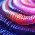 A close up of colorful plastic tubes, AI