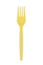 Close up of a colorful plastic Yellow Fork