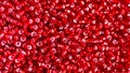 Close up Colorful red glass beads Royalty Free Stock Photo