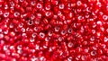 Close up Colorful red glass beads Royalty Free Stock Photo