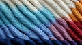 A close up of colorful ropes