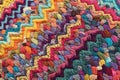 close-up of colorful rug hooking patterns Royalty Free Stock Photo