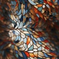 a close up of a colorful stained glass window