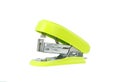 Close up of colorful stapler on white