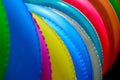 The close up of colorful swimming rings Royalty Free Stock Photo
