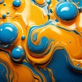 A close-up of a colorful swirl of paint.