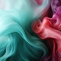 Close-up of colorful swirling fabric with soft edges and atmospheric effects