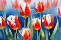 Close Up Colorful Tulips At 2309-2024 Royalty Free Stock Photo
