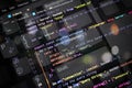 Close-up of colorful TypeScript code for server and socket connection overlayed on a computer keyboard. Perfect for web developers Royalty Free Stock Photo