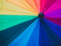 Close-up of colorful umbrellas and raindrops Royalty Free Stock Photo