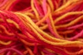 Colorful wool for knitting and weaving, multi colored tangled yarn