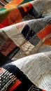 Close-up of colorful woven fabric Royalty Free Stock Photo