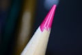 Close-up of colour pencil tips Royalty Free Stock Photo