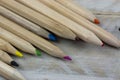 Close up of coloured pencils Royalty Free Stock Photo