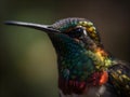 close up on a colourful cute hummingbird in the wildness