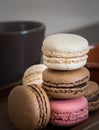 Close up of colourful Macaroons